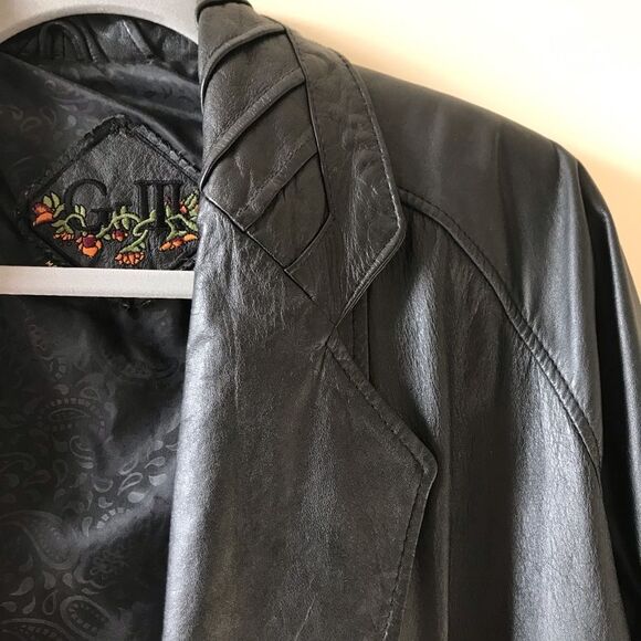 G-III Global Identity Vintage 100% leather Jacket with paisley lining, EUC 90s - Picture 4 of 8